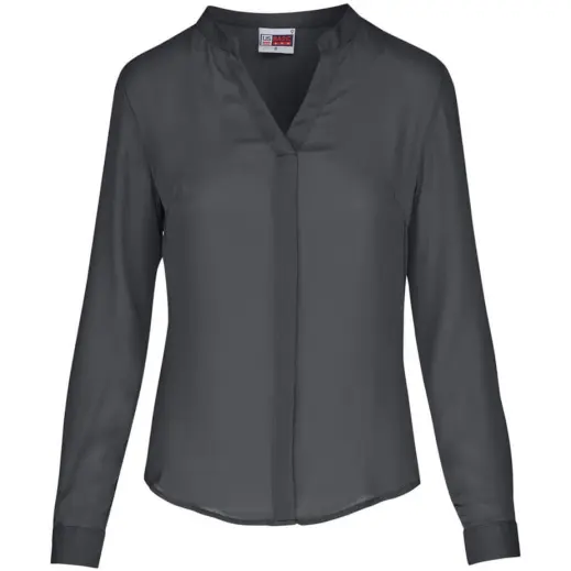 Ladies Long Sleeve Ava Charcoal